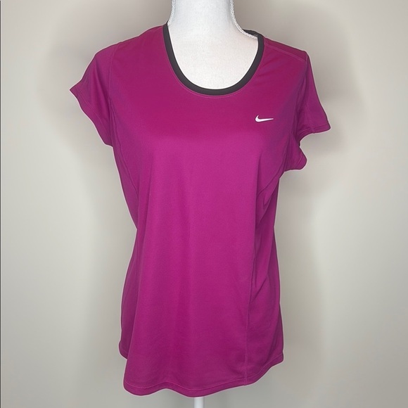 Nike Dri-Fit Pink and Black Relaxed Fit Work Out Tee. Large. EUC - Picture 1 of 8
